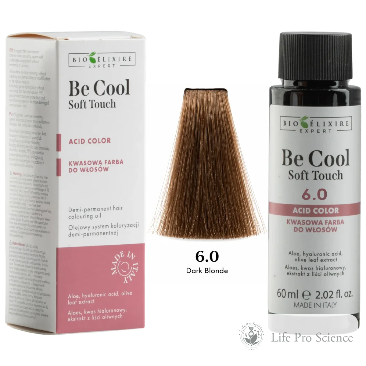 Bioelixire Expert Be Cool Soft Touch Semi-Permanent Hair Color 6.0 Dark Blonde, 60ml