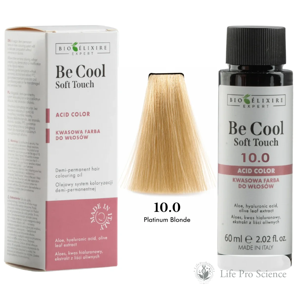 Bioelixire Expert Be Cool Soft Touch Semi-Permanent Hair Color 10.0 Platinum Blonde, 60ml