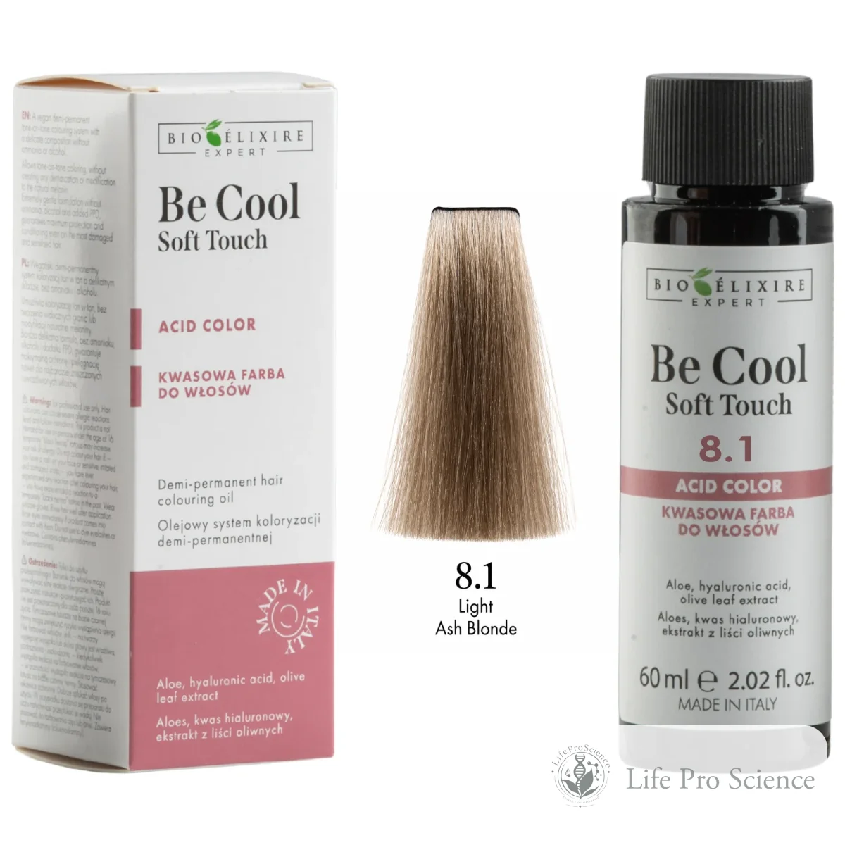 Bioelixire Expert Be Cool Soft Touch Semi-Permanent Hair Color 8.1 Ash Light Blonde, 60ml