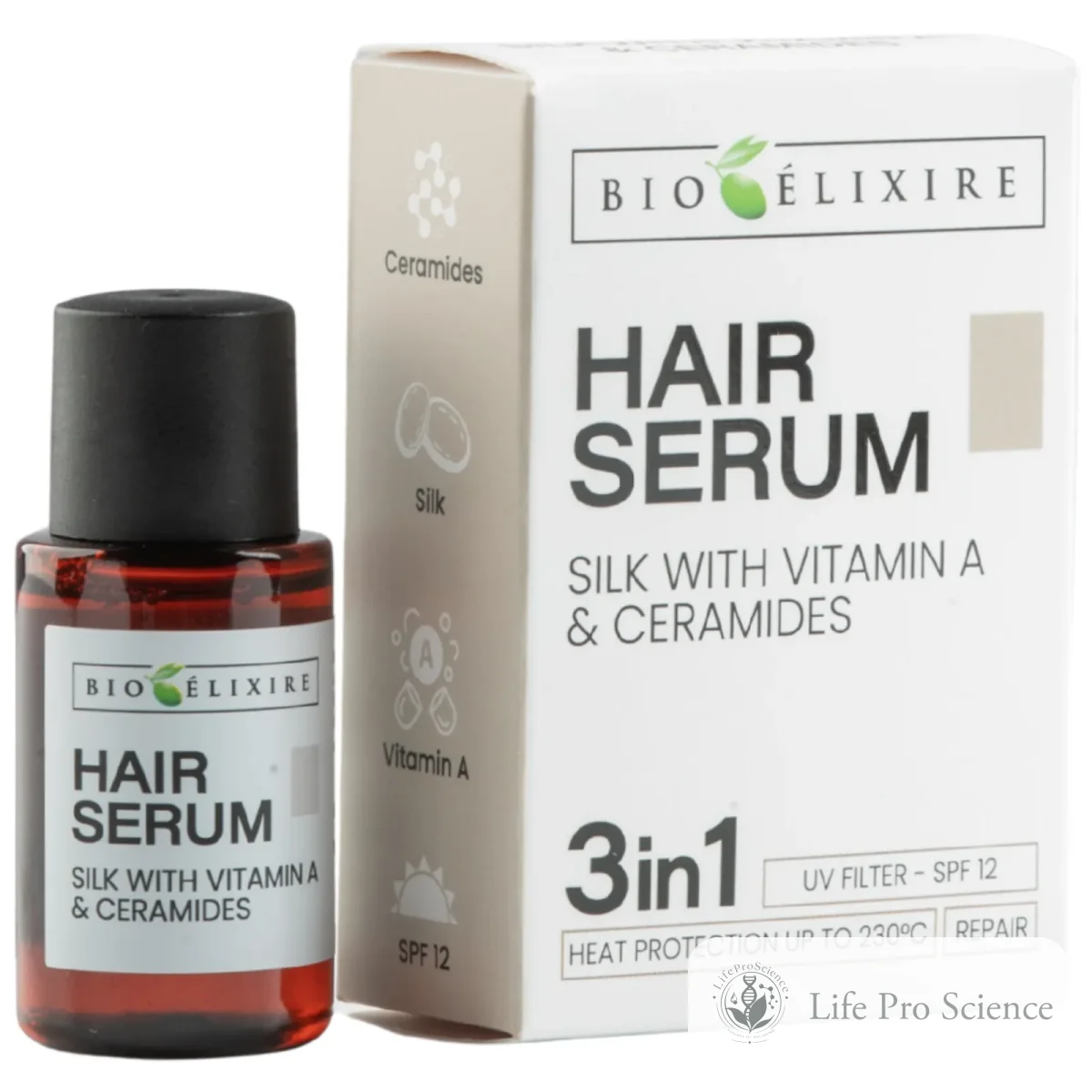 Bioelixire Silk, Vitamin A, Ceramides and SPF 12 Serum, 20ml