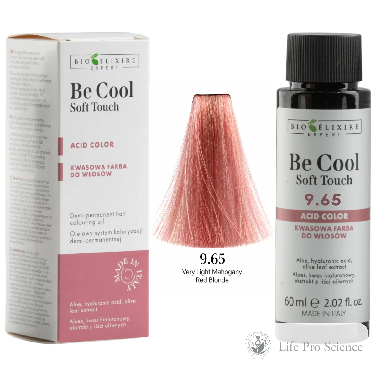 Bioelixire Expert Be Cool Soft Touch Semi-Permanent Hair Color 9.65 Mahogany Red Very Light Blonde, 60ml