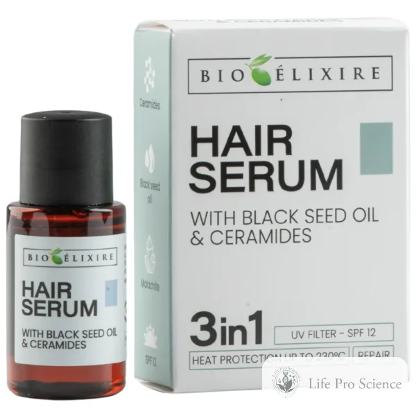 Bioelixire Serum cu ulei de chimen negru, ceramide, malachit și SPF 12, 20ml