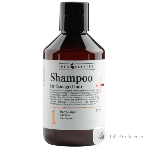 Bioelixire Shampoo for Damaged Hair, 300ml - certified vegan