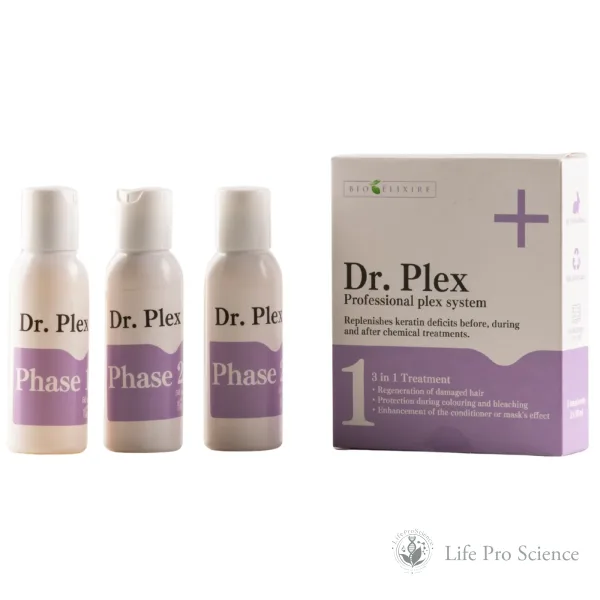 Dr. Plex Tratament profesional pentru reconstrucție capilară: Faza 1 și Faza 2, 3 x 50ml