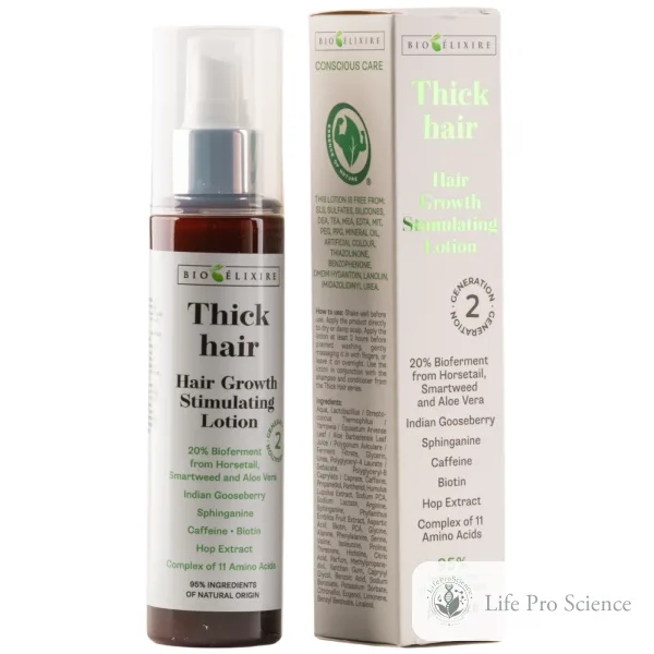 Bioelixire Loțiune cu 20% bioferment, pentru creșterea părului, fără silicon și SLS, 150ml - certificat vegan