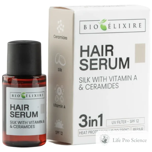 Bioelixire Serum cu mătase, vitamina A, ceramide și SPF 12, 20ml