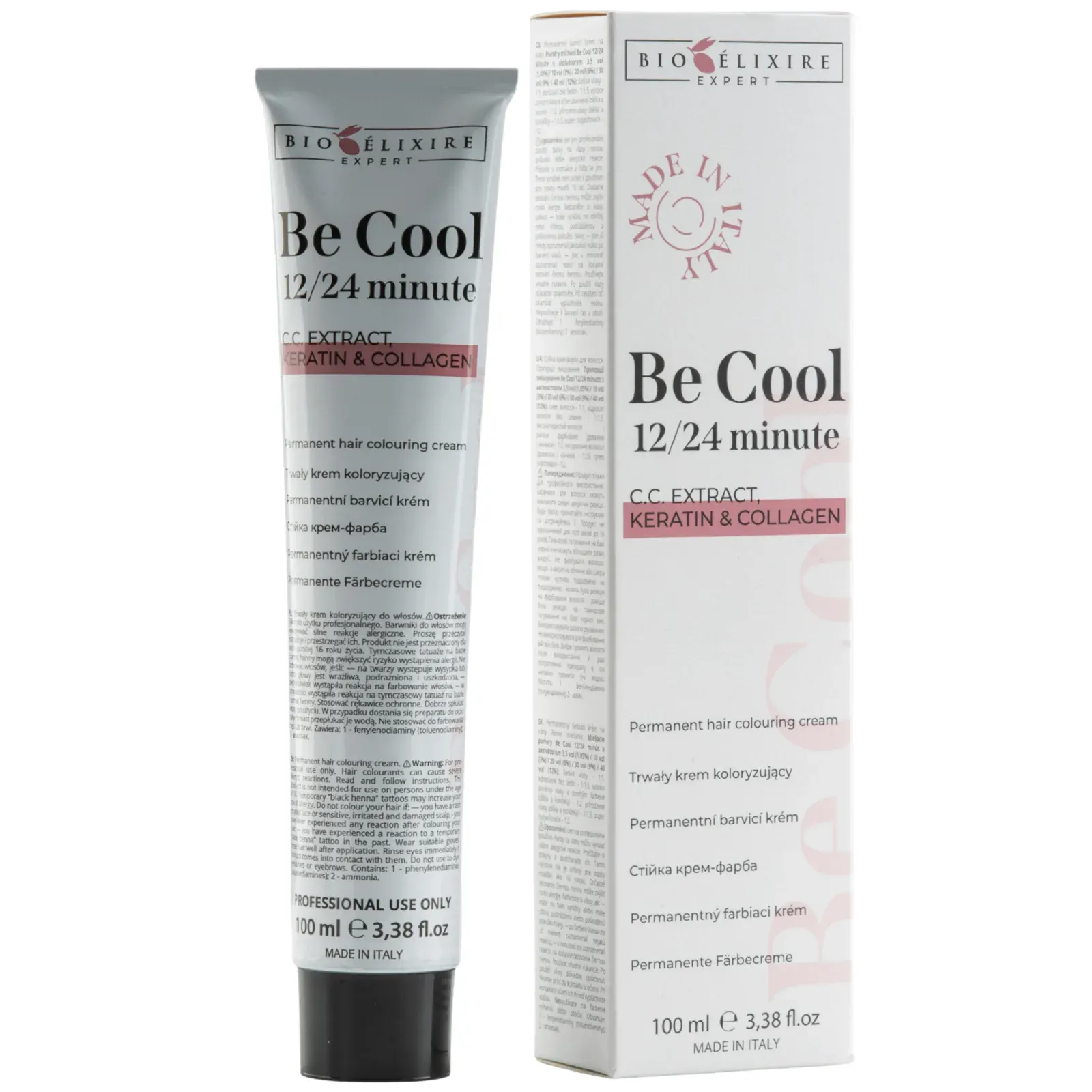 Bioelixire Expert Vopsea de păr pentru colorare permanentă Be Cool 9.8 Blond foarte deschis bej, 100ml