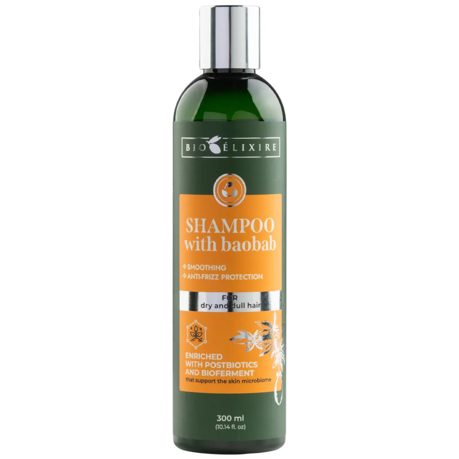 Bioelixire Șampon cu baobab pentru păr uscat și lipsit de strălucire, 300ml - certificat vegan