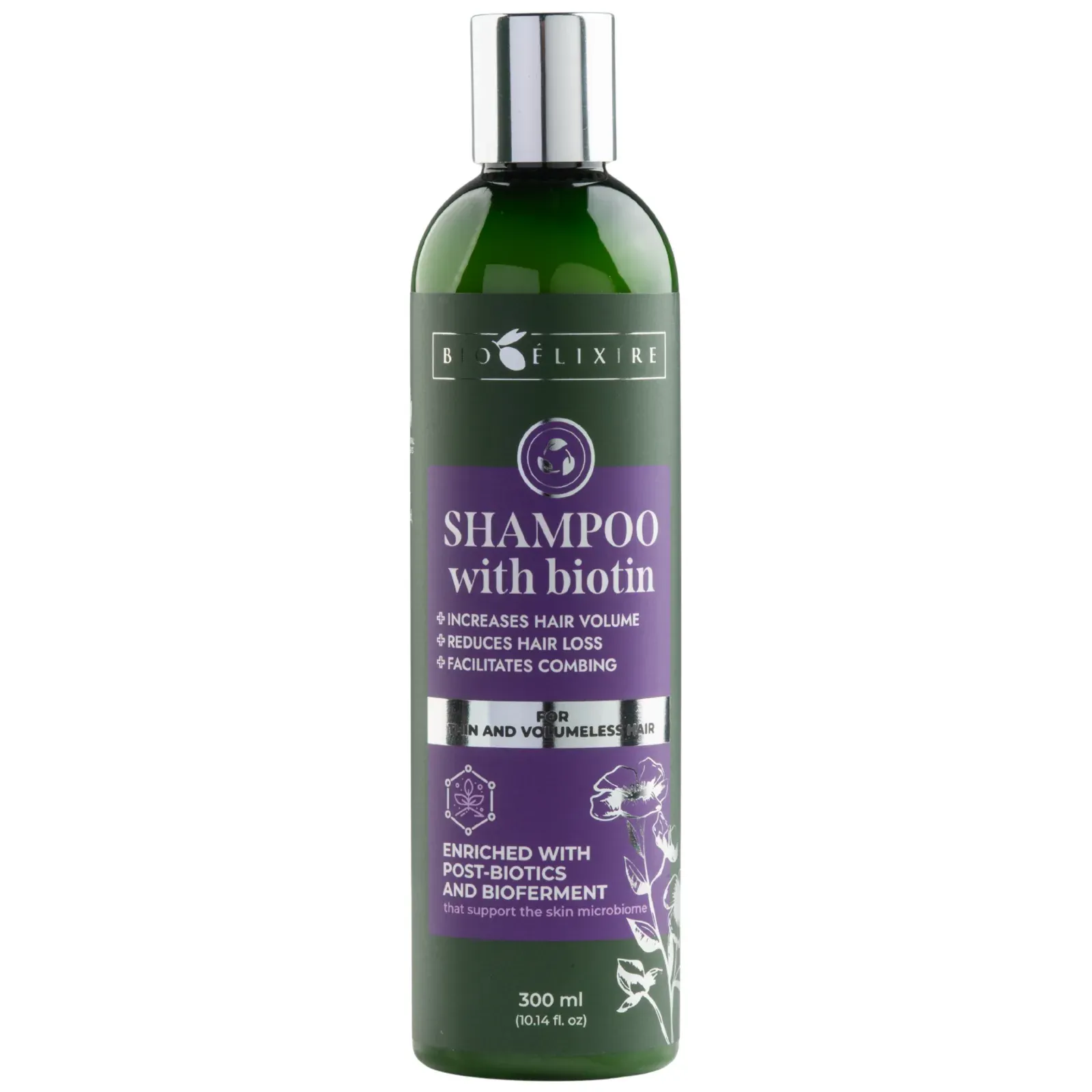 Bioelixire Șampon cu biotină pentru păr subțire și fără volum, 300ml